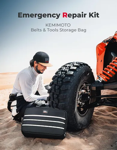 Vista 3 de Bolsa de Herramientas para Correa de Transmisión KEMIMOTO, Compatible con UTV y ATV, Tejido TPU de Gran Capacidad Resistente al Agua, Almacena
