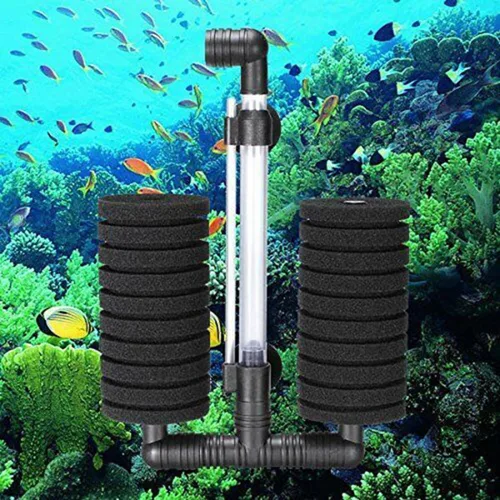 Vista 8 de XY-2822 Bomba de aire Filtro de agua de doble esponja para acuario (paquete de 1)