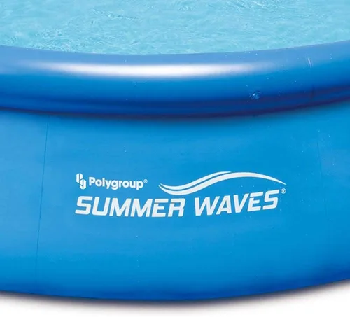 Vista 4 de Summer Waves Piscina sobre piso hinchable con bomba de filtro, fácil instalación, 12 pies