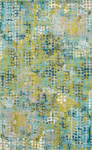 Vista 14 de Tapete Unique Loom colección Jardin para múltiples áreas, abstracta, vibrante, Polipropileno, Gris/Marrón