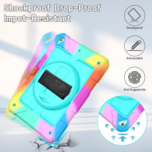 Vista 7 de LTROP Funda Protectora para iPad de 6ª/5ª Generación y iPad Air 2, Funda para iPad de 9.7 Pulgadas con Correa para el Hombro, Soporte