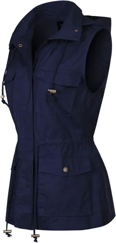 Vista 2 de MixMatchy chaleco con cordón para mujer, ligero, holgado, chaleco utilitario