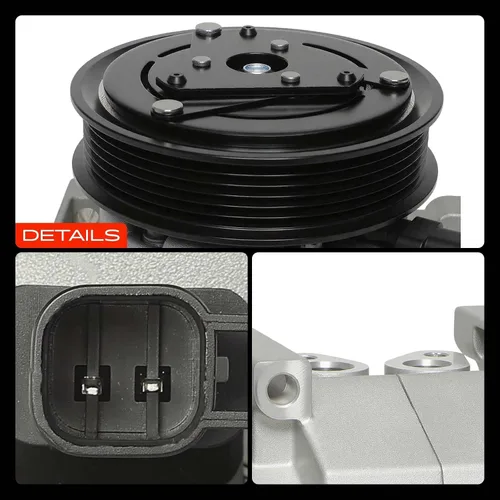 Vista 9 de A-Premium Compresor de aire acondicionado con embrague compatible con Dodge Durango 3.6L 2012-2015, solo con A/C trasero