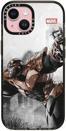 Vista 92 de CASETiFY Funda para iPhone Air, compatible con MagSafe Marvel VS CoLab Protección contra caídas de grado militar 4x de 8.2 pies Funda Capitán