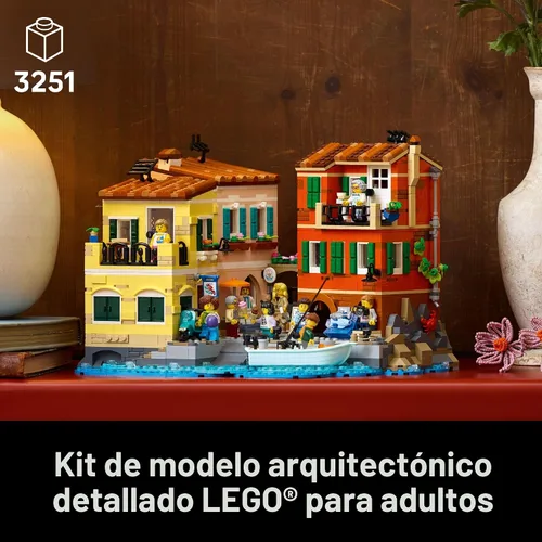 Vista 2 de LEGO Ideas Italian Riviera - Juego de construcción para adultos – Decoración para el hogar y la oficina para hombres y mujeres a partir de 18 años