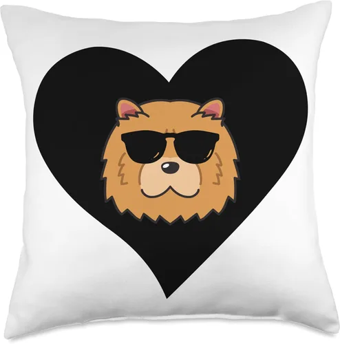 Vista 5 de Chow Chow Lover Apparel Heart Funny Chow Dog Lover - Almohada de 16 x 16 pulgadas, multicolor