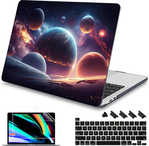 Vista 26 de Mektron Funda para MacBook Pro de 16 Pulgadas A2141 Versión 2019 con Pantalla Liquid Retina/Touch ID, Carcasa Rígida de Plástico con Funda