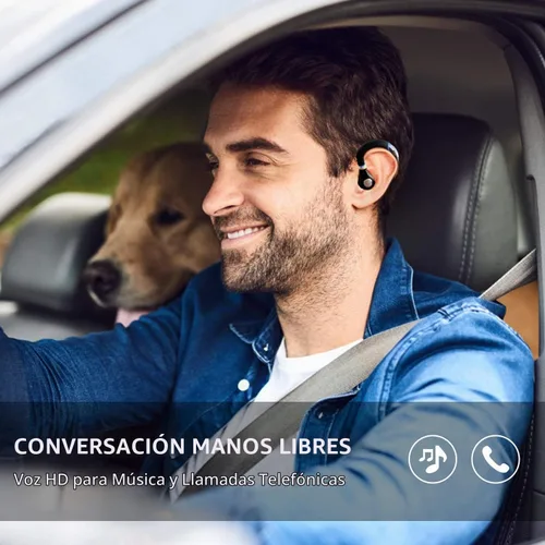 Vista 4 de Auricular Bluetooth, auricular inalámbrico V5.0 Bluetooth auricular ultraligero manos libres para negocios/oficina/conducción