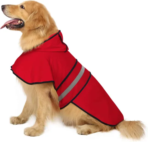 Vista 30 de HDE - Impermeable protector con capucha para perros y cachorros, tallas de la S a la XL (diseño de patos de goma, talla S)
