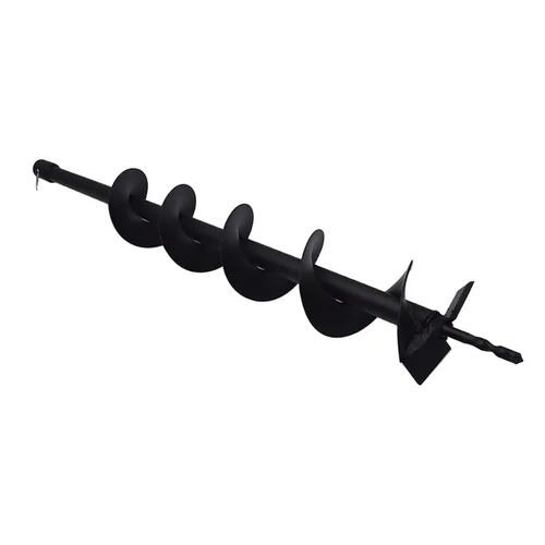 Vista 4 de Broca de taladro de tierra de 4 pulgadas, broca de flores para plantas de jardín, maceta rápida, compatible con poste de gas, excavadora de agujeros