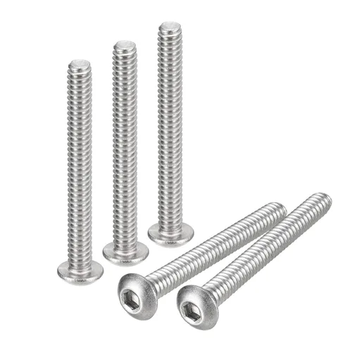 Vista 23 de Uxcell tornillos de cabeza de botón #8-32x1, 20 unidades, pernos hexagonales de acero inoxidable 304, tornillos de rosca completa con cabeza