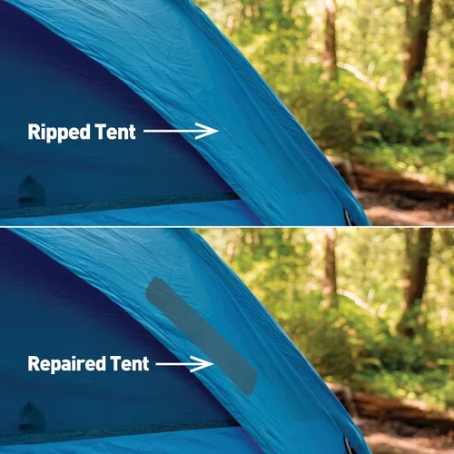 Vista 4 de GEAR AID - Cinta adhesiva resistente Tenacious de 3 x 20 pulgadas para reparación de tela y vinilo, repara rápidamente agujeros y desgarros en Coyote