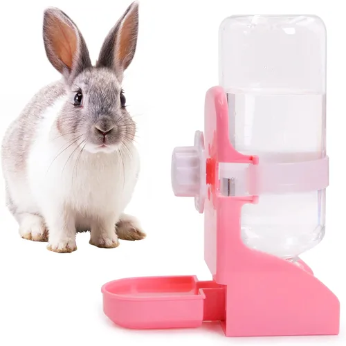 Vista 8 de Botella de agua de conejo con suspensión para mini conejito de indias, chinchilla, botella de agua automática de 16.9 fl oz por Gravity Flow Supply