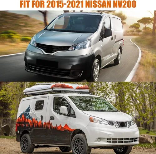 Vista 7 de Funda impermeable para automóvil compatible con Nissan NV200 2015-2021, poliéster con forro interior de algodón para todo tipo de clima, con puerta