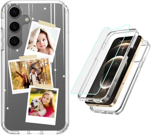 Vista 37 de Funda resistente personalizada para Samsung Galaxy S20 FE [protector de pantalla de vidrio templado] [carcasa de silicona suave] [parachoques de PC]