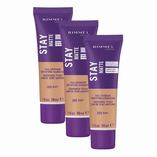 Vista 42 de 3 x Rimmel London Stay Matte - Base líquida mousse mate 30ml - 201 Beige clásico