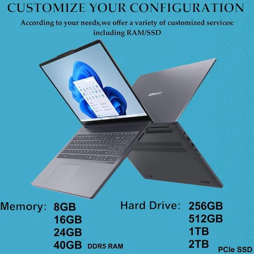 Vista 2 de Customized Laptop, Created Using Lenovo IdeaPad Slim 3 16" FHD+ Laptop Computer, Intel 10-Core i7-13620H, WiFi 6, Bluetooth 5.2, Windows 11 Home