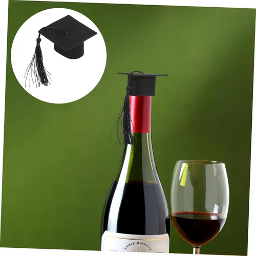 Vista 7 de 20 piezas de mini sombrero de doctor accesorios para fotos de graduación, sombreros de doctorado, decoración de tapa de botella de graduación