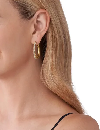 Vista 3 de Michael Kors - Arracadas de plata y oro rosa para mujer