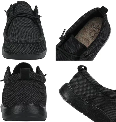 Vista 4 de 1TAZERO Zapatos anchos para hombre, mocasines casuales para caminar, zapatos ortopédicos cómodos de ancho ancho para hombres con soporte de arco