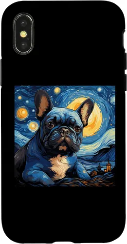 Vista 5 de Van Gogh Dog French Bulldog Case for iPhone 16