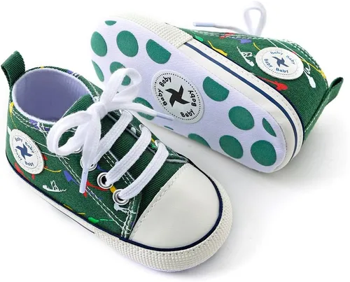 Vista 5 de Zapatos de lona suave unisex para bebés, niños y niñas, tenis antideslizantes ligeros para bebés recién nacidos