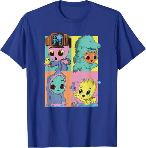 Vista 19 de Marvel I Am Groot Pop Art Costumes Box Up Camiseta, Negro