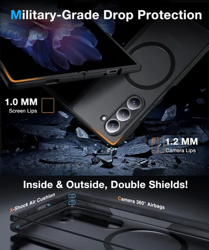 Vista 7 de NO.1 - Funda magnética para Samsung Galaxy Z Fold 6 con MagSafe Negro