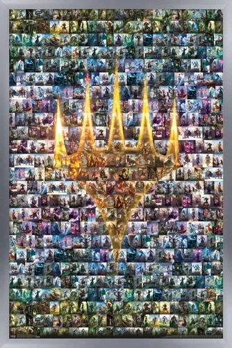 Vista 9 de Trends International Magic: The Gathering - Póster de collage de pared, 14.725 x 22.375 pulgadas, versión enmarcada de madera de granero