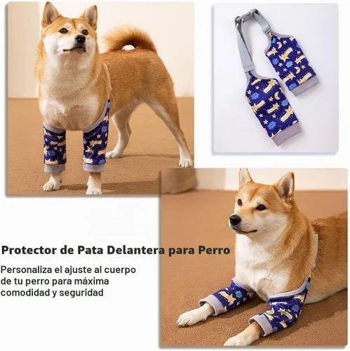Vista 3 de MANON ROSA Dog Elbow Pads, 2XL, Blue Azul