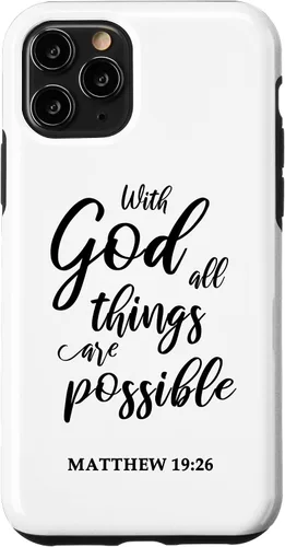Vista 29 de Christian Message Faith Jesus Matthew 19:26 Case for iPhone 17