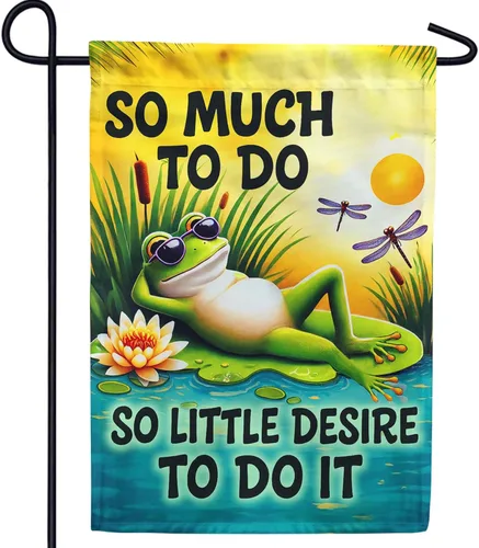 Vista 14 de A Little Rain Gnome Umbrella Garden Flag 12.5" x 18" Double Sided