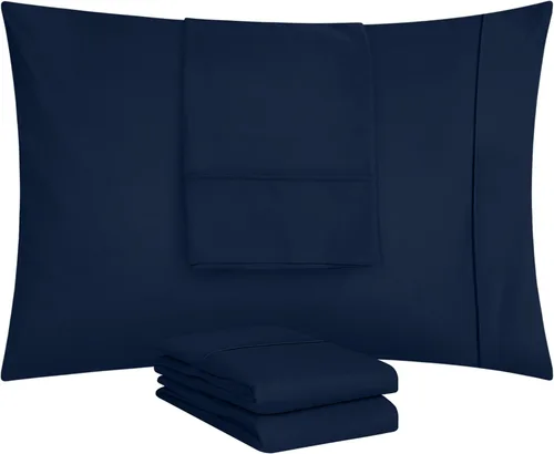 Vista 5 de Utopia Bedding - Juego de 4 fundas de almohada tamaño Queen, con cierre de sobre, tela de microfibra cepillada suave, resistentes al encogimiento