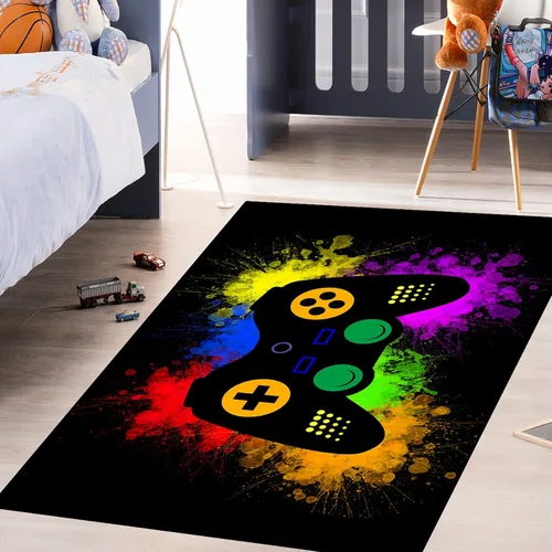 Vista 3 de Alfombras de juegos para niños y adolescentes, decoración de dormitorio, alfombras de jugador para sala de estar, alfombras de mando de gamepad