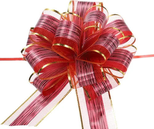 Vista 11 de MECCANIXITY 20 lazos grandes de organza de 7 pulgadas para envolver regalos, cintas de organza color negro para cestas de boda, regalos de fiesta