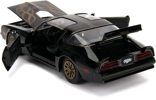 Vista 5 de Jada Smokey and The Bandit 1:24 1977 Pontiac Firebird Trans Am Coche de Fundición a Presión y Hebilla de Cinturón, Juguetes para Niños y Adultos