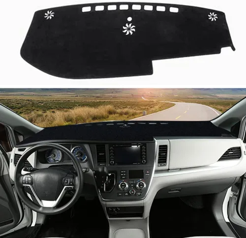 Vista 25 de Cubierta de salpicadero para salpicadero, alfombra personalizada para Toyota RAV4 2013 2014 2015 2016 2017 2018 Accesorios antideslizante protector