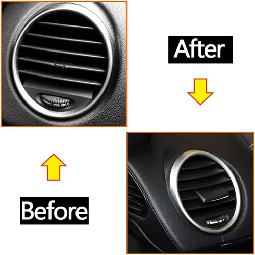 Vista 5 de Moonlinks Compatible con Mercedes Benz Clips de salida de ventilación de aire para centro/izquierda/derecha delantera, hebilla de ajuste