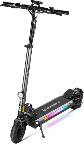 Vista 11 de ECOROAD Scooter eléctrico para adultos, motor de 750 W y 25 MPH y 30-35 millas de largo alcance, neumáticos de 8.5 y 10 pulgadas con doble