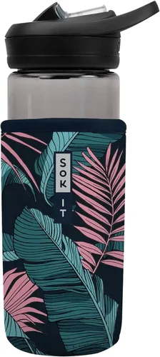 Vista 43 de Sok It BotlSok Funda para botella de agua con cubierta de neopreno aislante (Floral abstracto, se ajusta a CamelBak o Nalgene de 12 onzas)