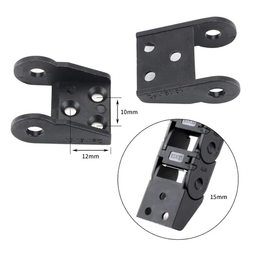 Vista 3 de BCZAMD - Conectores de extremo de cadena de arrastre de 0.394 x 0.591 in, piezas de cadenas de repuesto para cable abierto exterior, cadenas