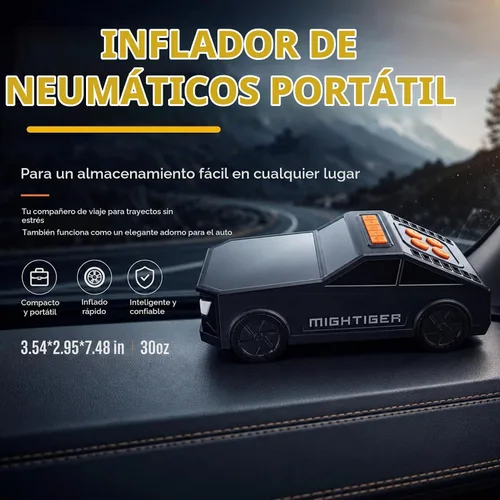 Vista 5 de Inflador de neumáticos con forma de coche bomba de aire