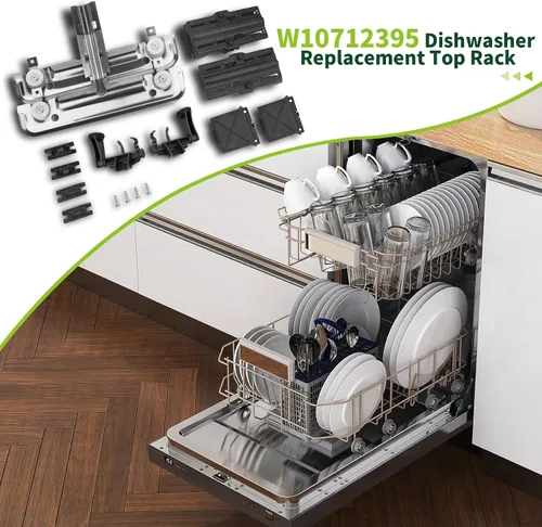 Vista 6 de W10712395 - Estante superior de repuesto para lavavajillas Kenmore Kitchenaid Whirlpool, repuesto W10350375 PS10065979 AP5957560. WDT730PAHZ0