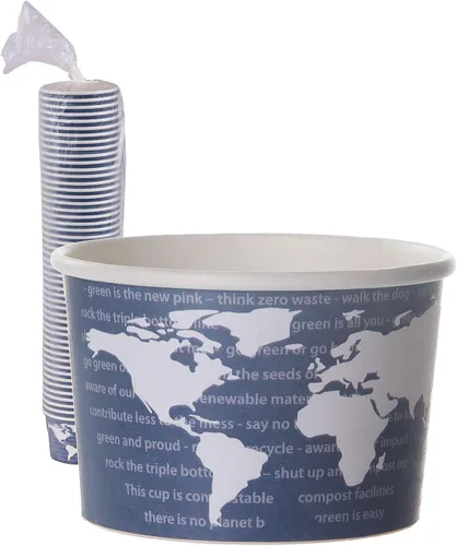 Vista 10 de Eco-Products, Inc Recipientes para sopa con diseño del mundo, Mixto, 1000