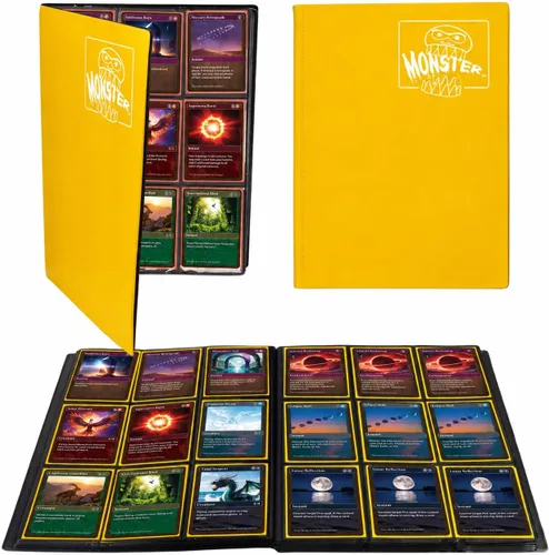 Vista 21 de Monster Binder - Álbum de tarjeta coleccionables, 9 bolsillos para tarjetas, retiene 360 de Yugioh, Magic, y Pokémon, Blanco mate
