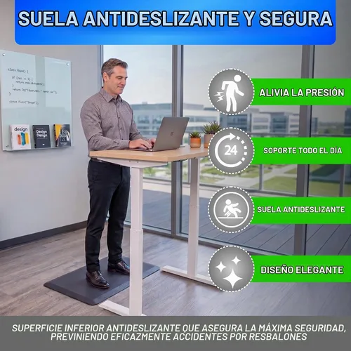 Vista 3 de NewLife de GelPro Alfombrilla de cocina antifatiga con cojín de espuma ergonómica, acolchada, resistente a manchas, impermeable, antideslizante