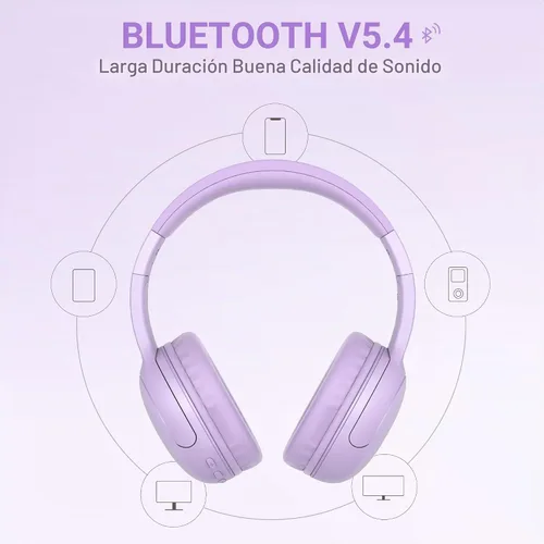 Vista 3 de LORELEI B-E5 - Auriculares Bluetooth para niños, auriculares inalámbricos para niños, plegables, 40 horas de reproducción, micrófono incorporado