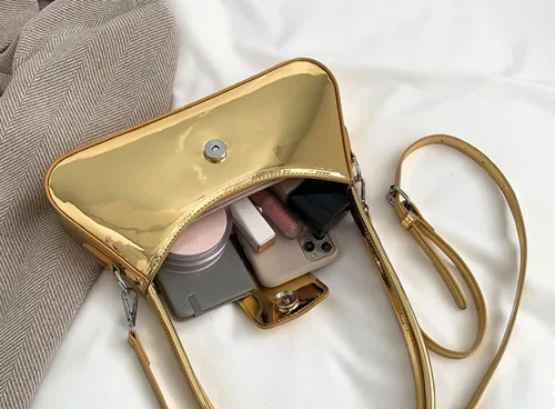 Vista 5 de Bolso de noche para mujer, bolso de mano de cuero, bolso de hombro pequeño, bolso de mano brillante, bolso de mano con asa superior 2023
