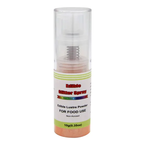 Vista 4 de Pulverizador comestible de purpurina (negro), polvo lustre para colorear alimentos sin aerosol, bomba de empuje de polvo espumoso de grado