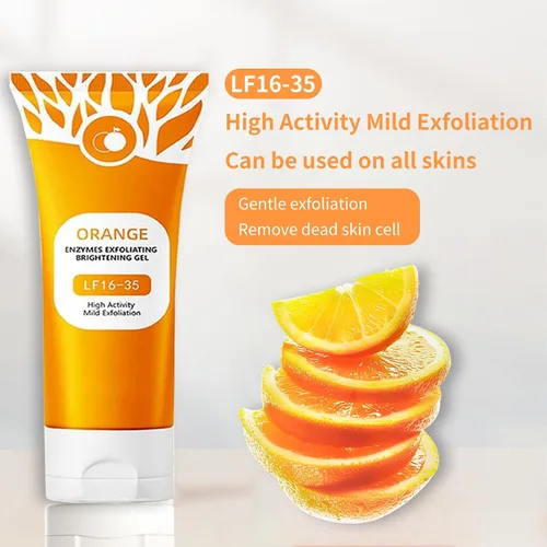 Vista 2 de Gel exfoliante naranja para cara y cuerpo, exfoliante de naranja 2026, limpieza profunda de poros, elimina puntos negros, hidrata la piel para todo